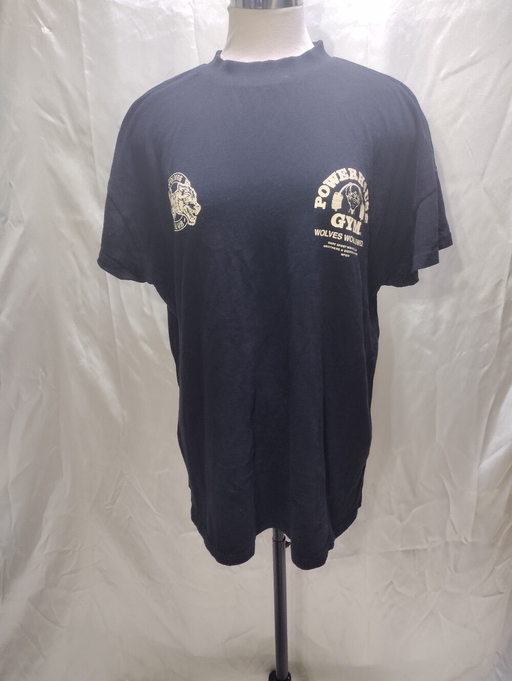 Darc Sport Powerhouse Gym Mens XLarge Black Wolves Forever Graphic Tee Limited